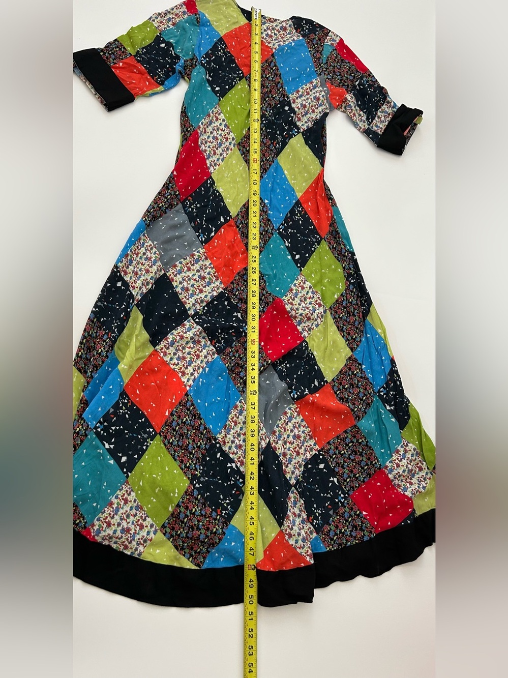Vintage 70’s Harlequin Diamond Patchwork Maxi Dress
1/2 Sleeve
Hippie
Rayon
Boho - Picture 11 of 14